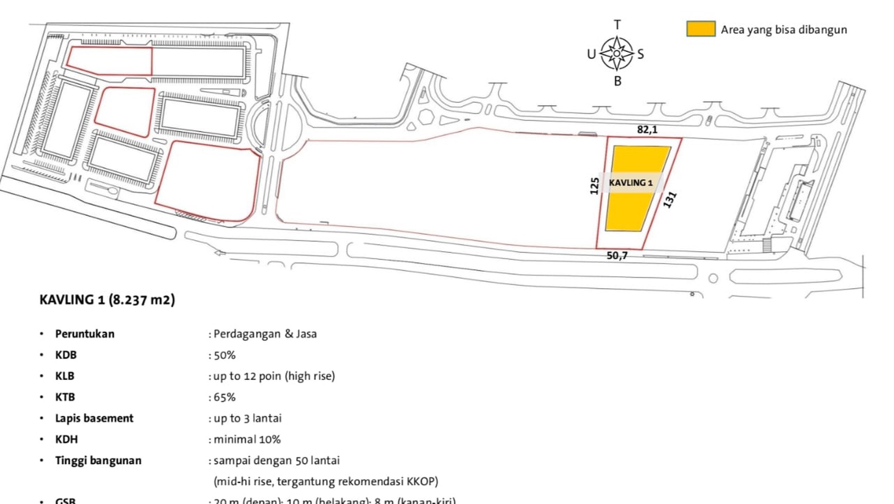 Tanah Komersial Langka Murah di dekat Loop Graha Famili Surabaya Barat