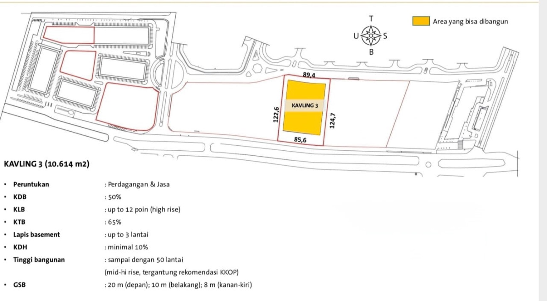 Termurah Tanah Komersial di Bisnis Area dekat Loop Graha Famili Surabaya Barat