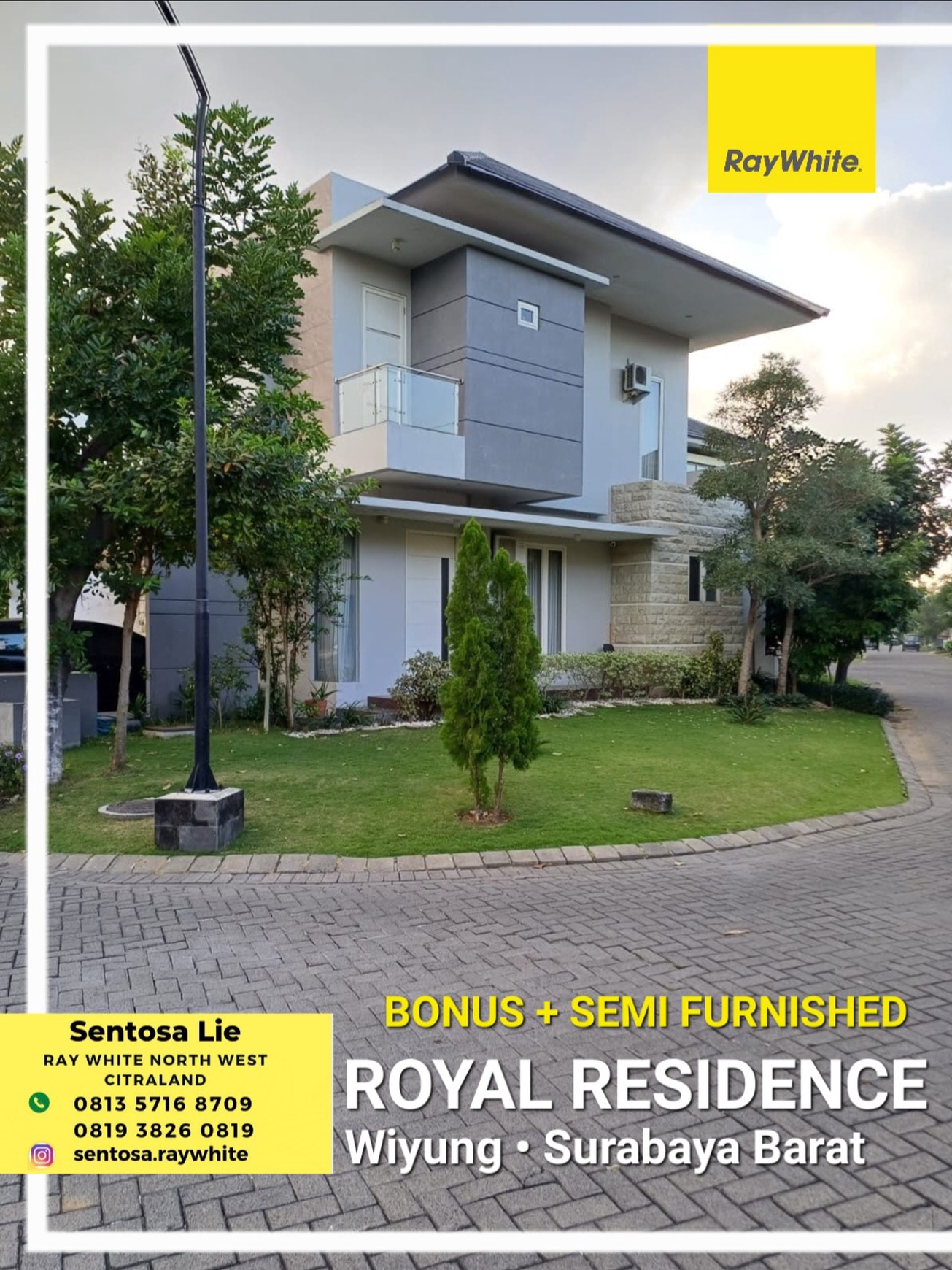 Dijual Rumah Royal Residence Hook Bonus Semi Furnished Dekat Citraland, Pakuwon Mall, Dian Istana, Wisata Bukit Mas