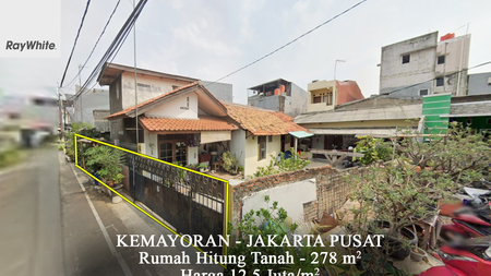 FOR SALE Rumah Hitung Tanah Kemayoran Jakarta Pusat
