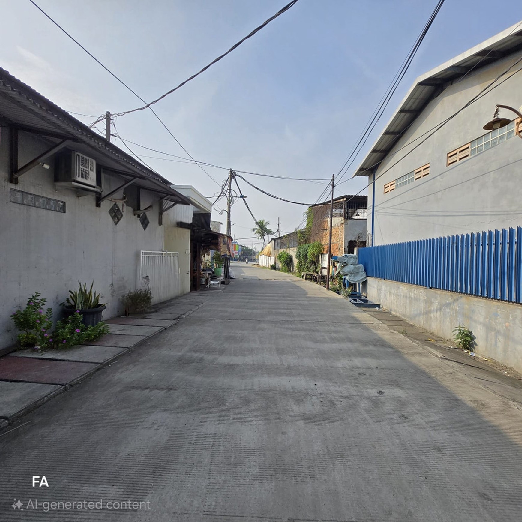 Tanah dan bangunan luas 570 m2 strategis jarang ada cocok untuk gudang tidak banjir di kapuk kamal, Jakarta barat