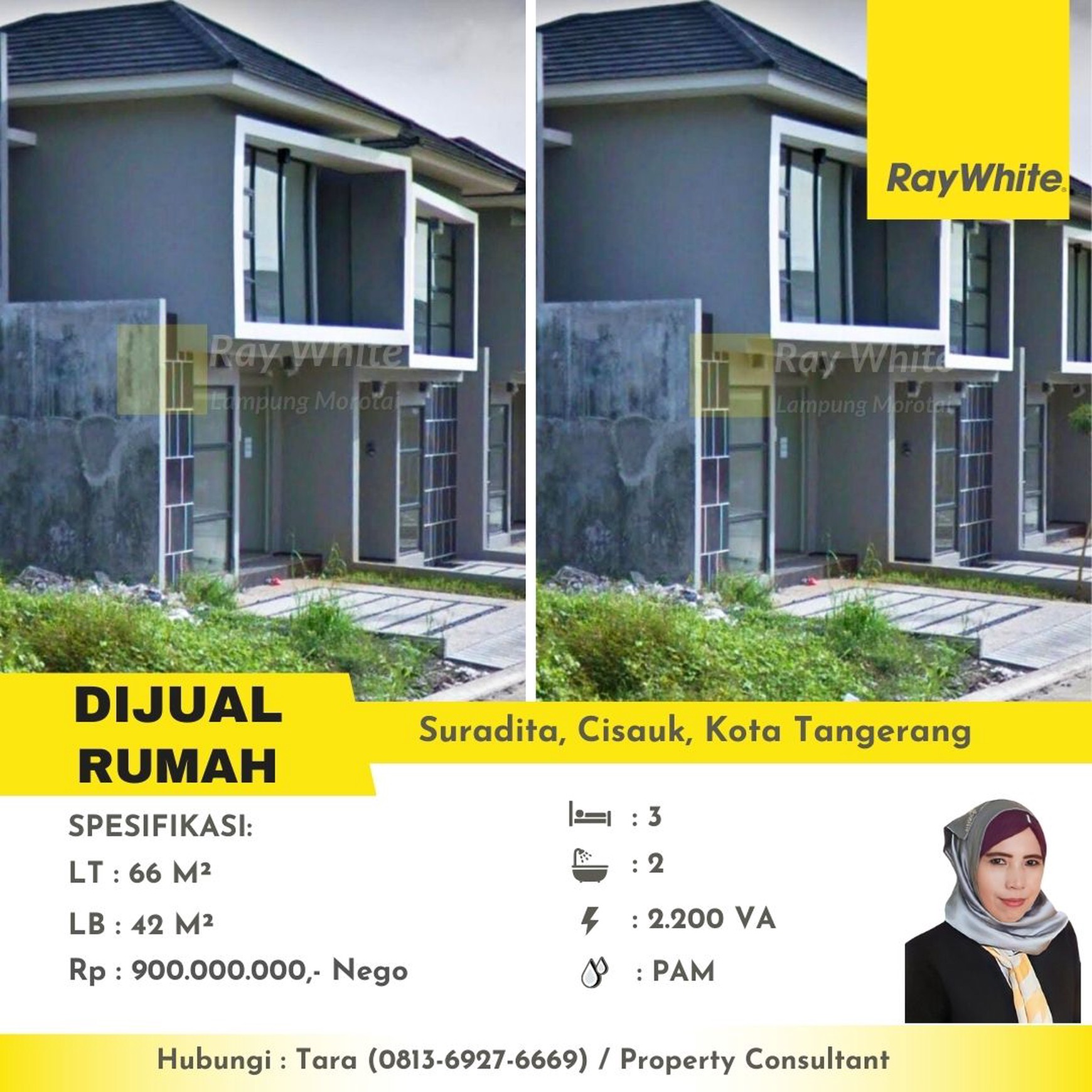 dijual rumah lelang cisauk