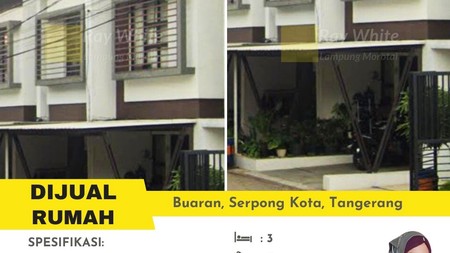 dijual rumah buaran serpong kota tengerang