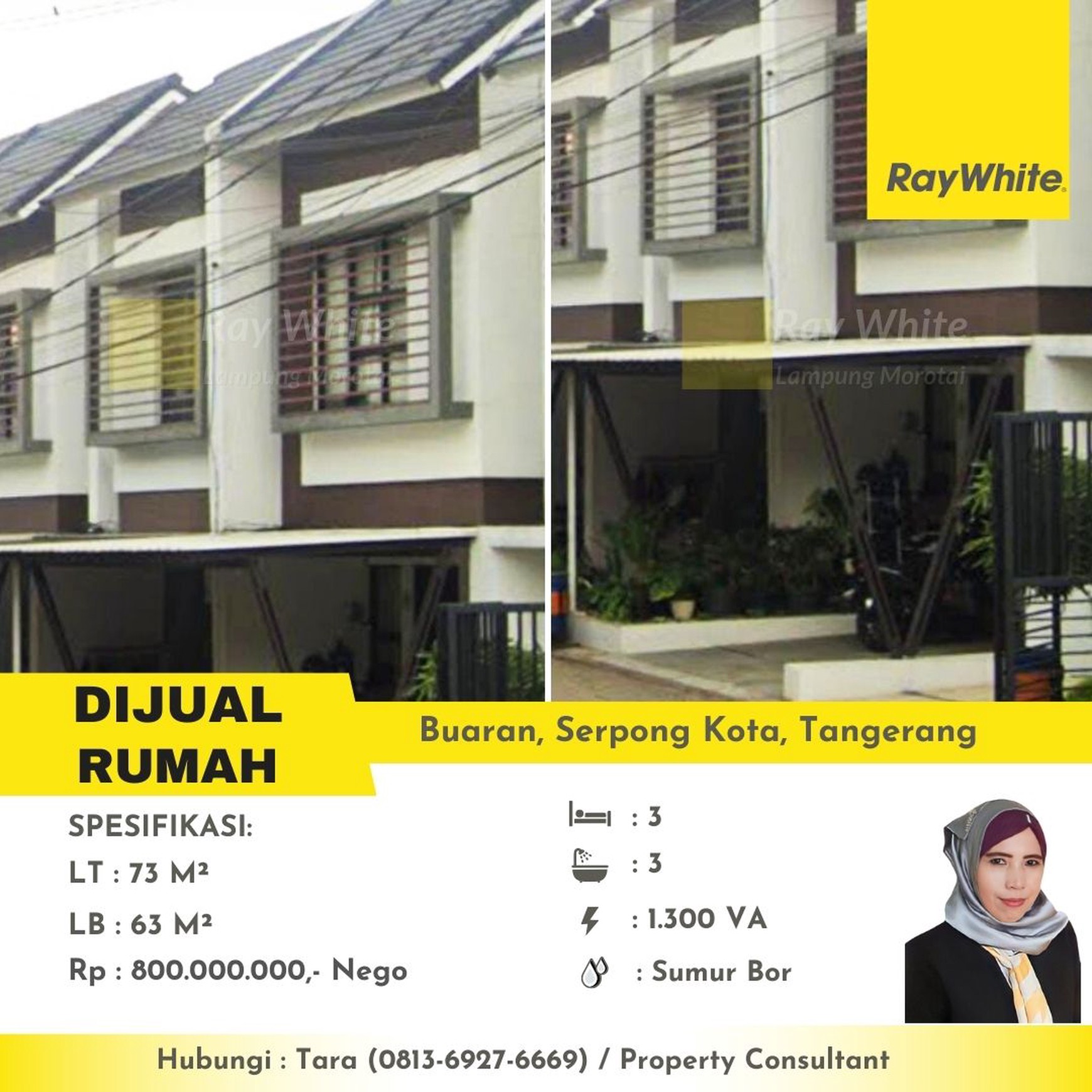 dijual rumah buaran serpong kota tengerang