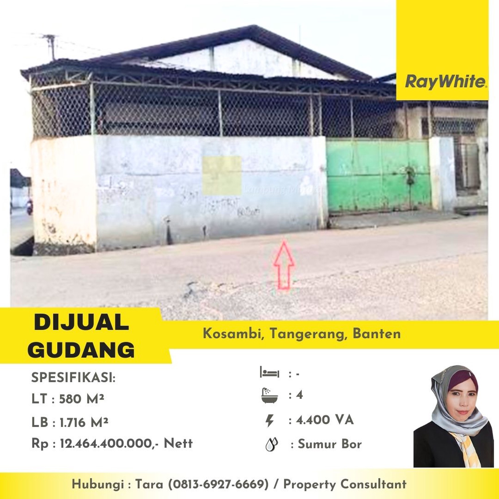 dijual gudang kosambi