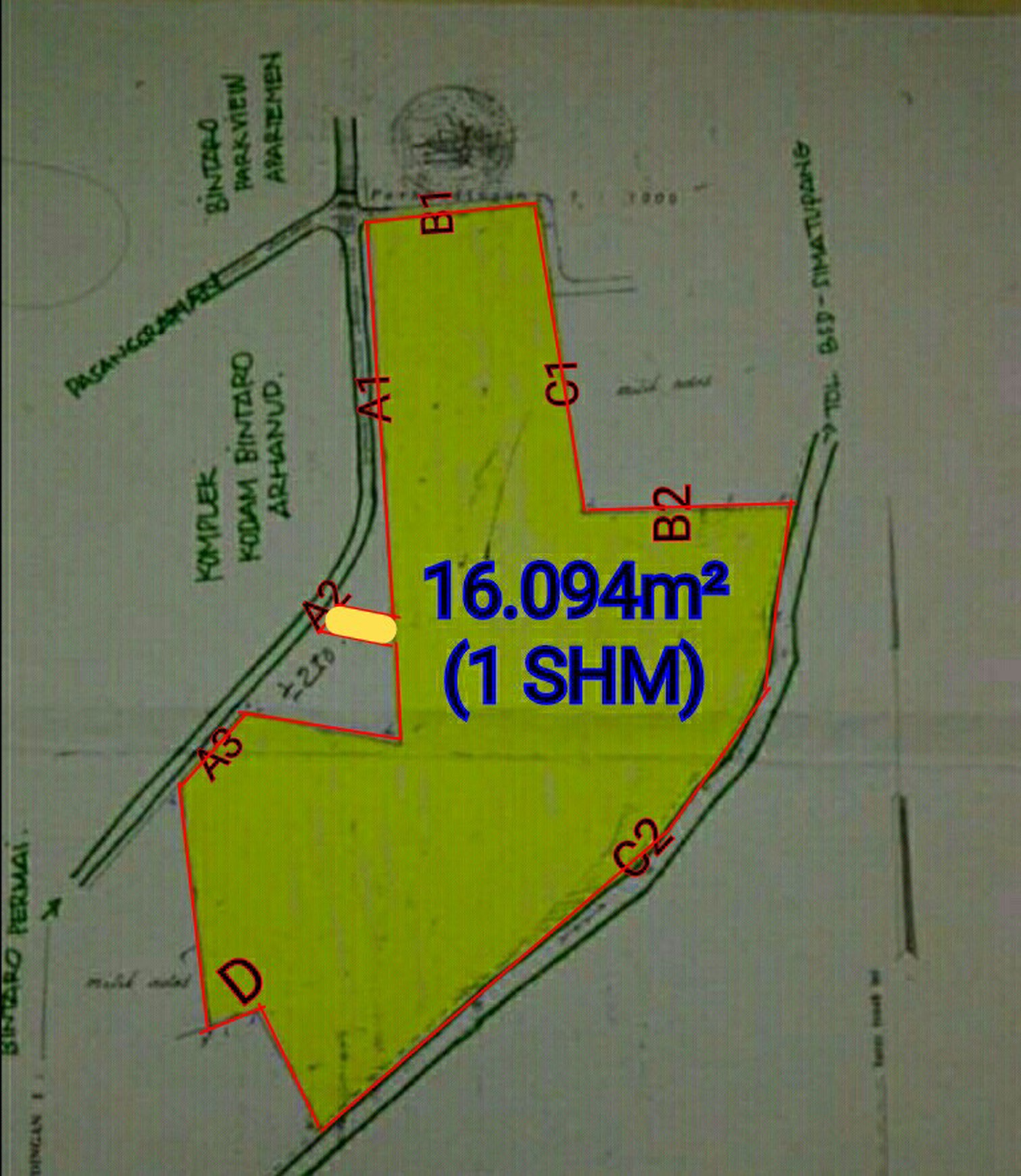 Dijual Tanah Komersial di Pesanggrahan, Cocok untuk Kampus, Perumahan, Apartemen, Gudang, atau Rumah Sakit