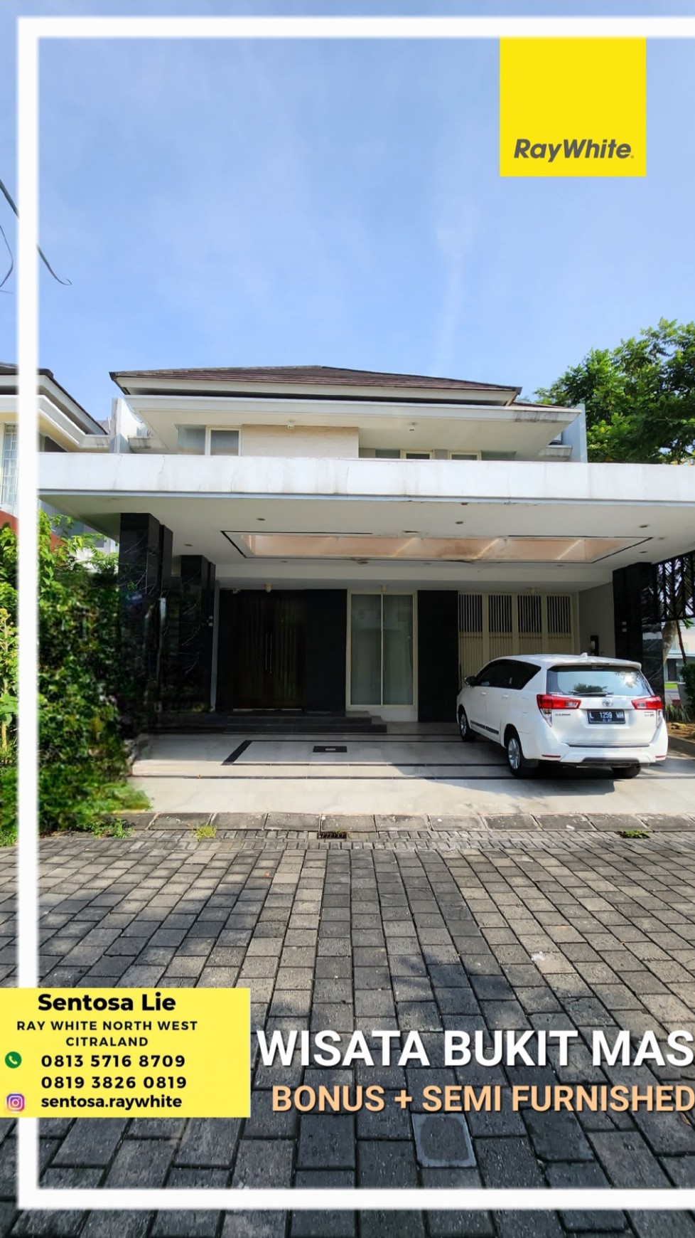Dijual Rumah Wisata Bukit Mas 2 Semi Furnish Dekat Citraland, Pakuwon Indah, Graha Family