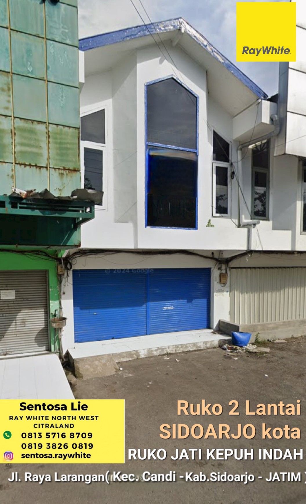 Dijual Ruko Sidoarjo Kota Nol Jalan Raya Larangan - Ruko Jati Kepuh Indah - Nol Jalan Raya Parkiran Luas Dekat Alun Alun Sidoarjo