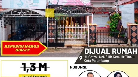 Dijual cepat rumah ditengah kota Palembang