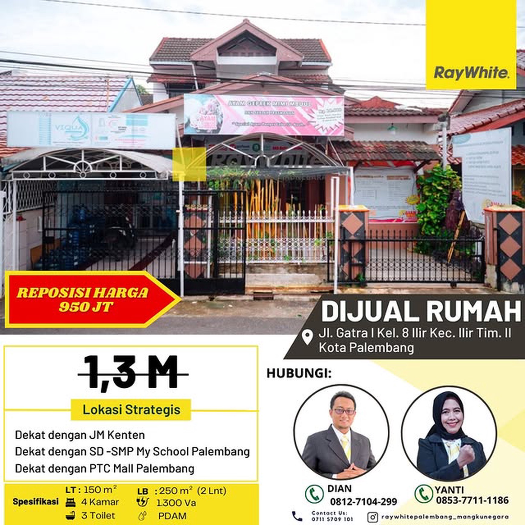Dijual cepat rumah ditengah kota Palembang