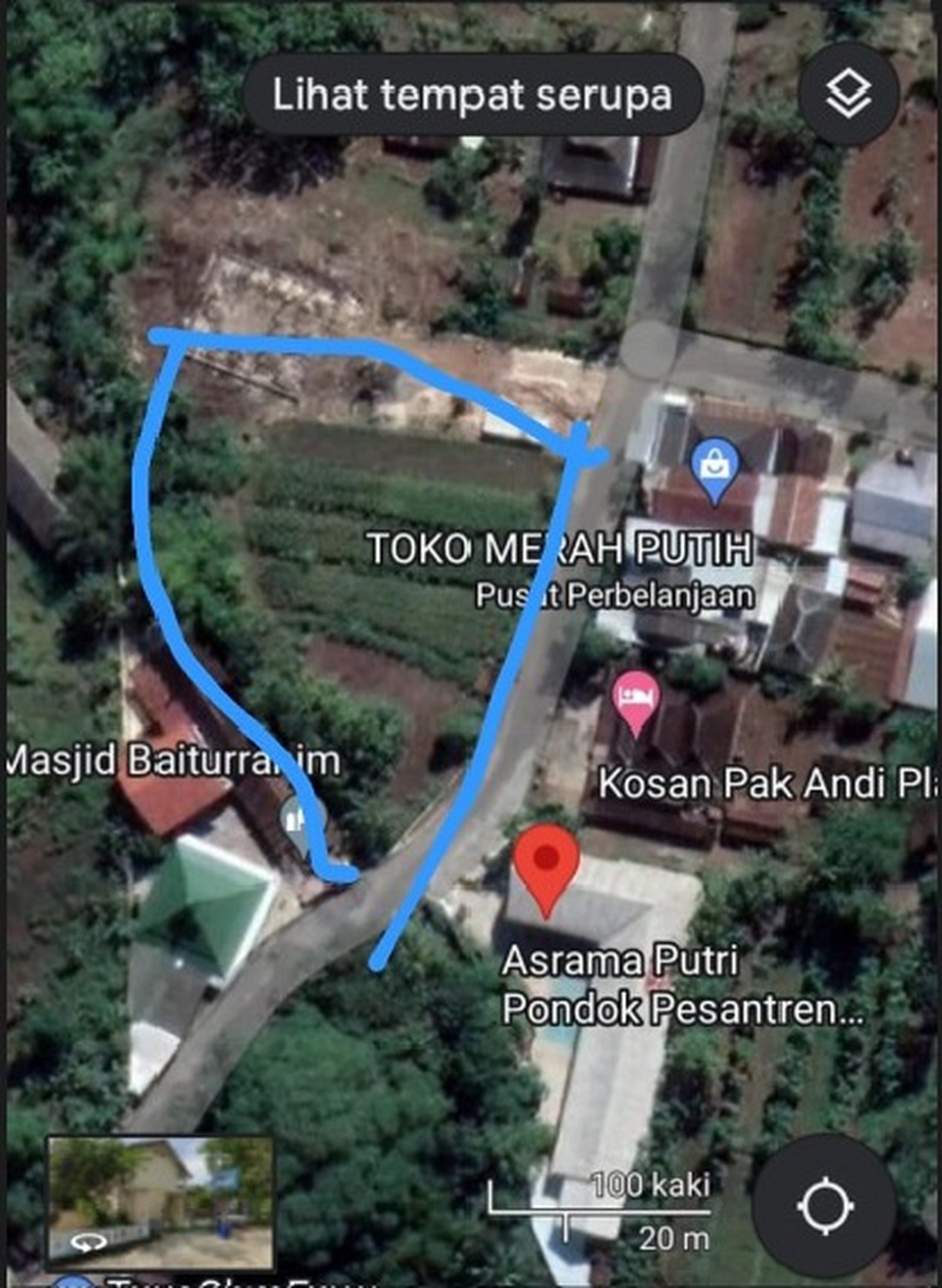 Tanah Luas 1760 Meter Persegi Lokasi RS Nur Rohmah Playen Gunung Kidul 