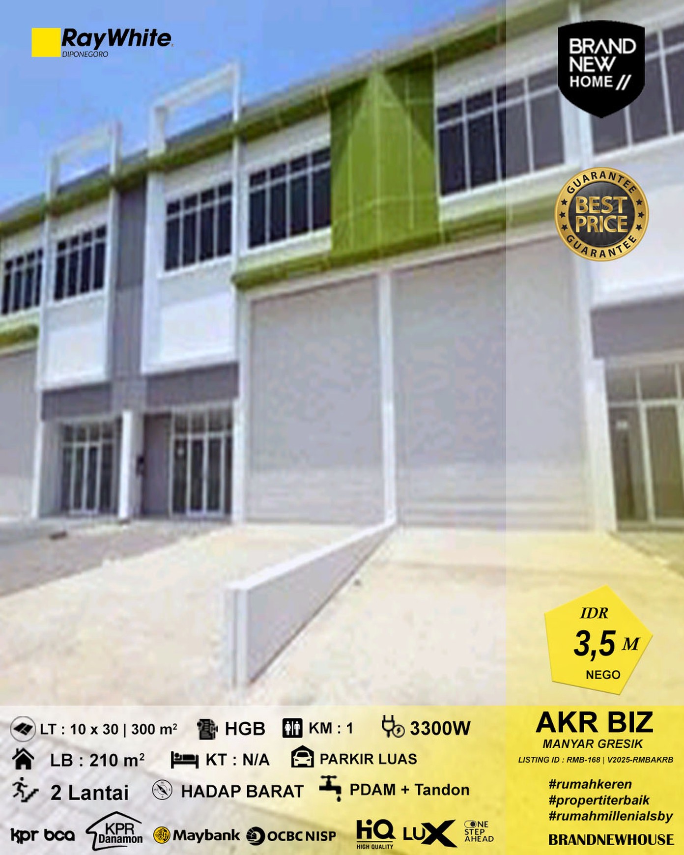 DIJUAL GUDANG AKR BIZLAND MANYAR