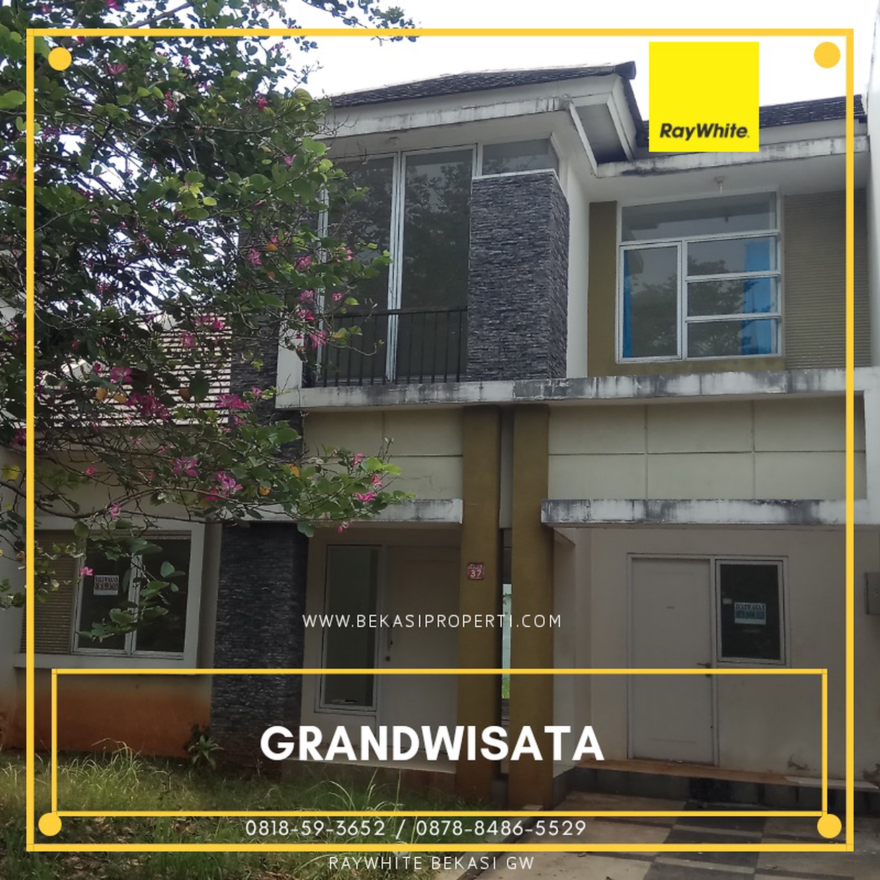 Disewakan rumah 2lantai depan taman di cluster baru grandwisata bekasi.