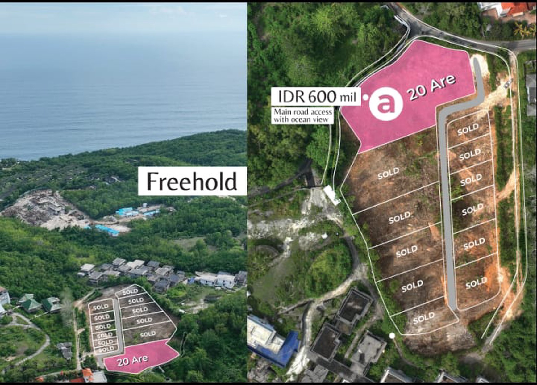 Land Freehold 900 Meter To Cliff Front  in Great Area Uluwatu Bali
