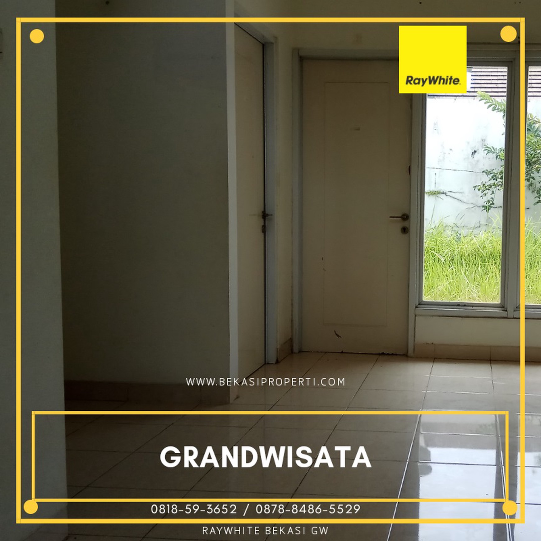 Disewakan rumah 2lantai depan taman di cluster  grandwisata bekasi.