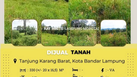 Dijual tanah daerah tanjung karang barat