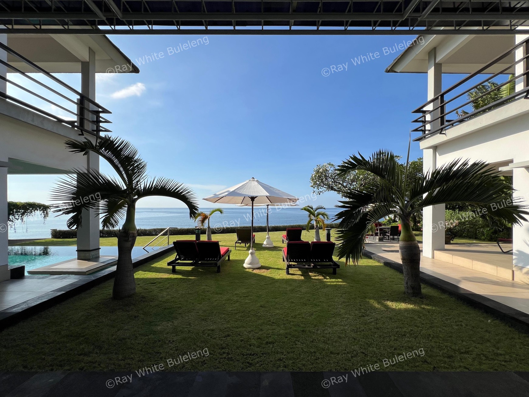 Elegant Beachfront Villa with Ocean View Terrace & Expansive Grounds