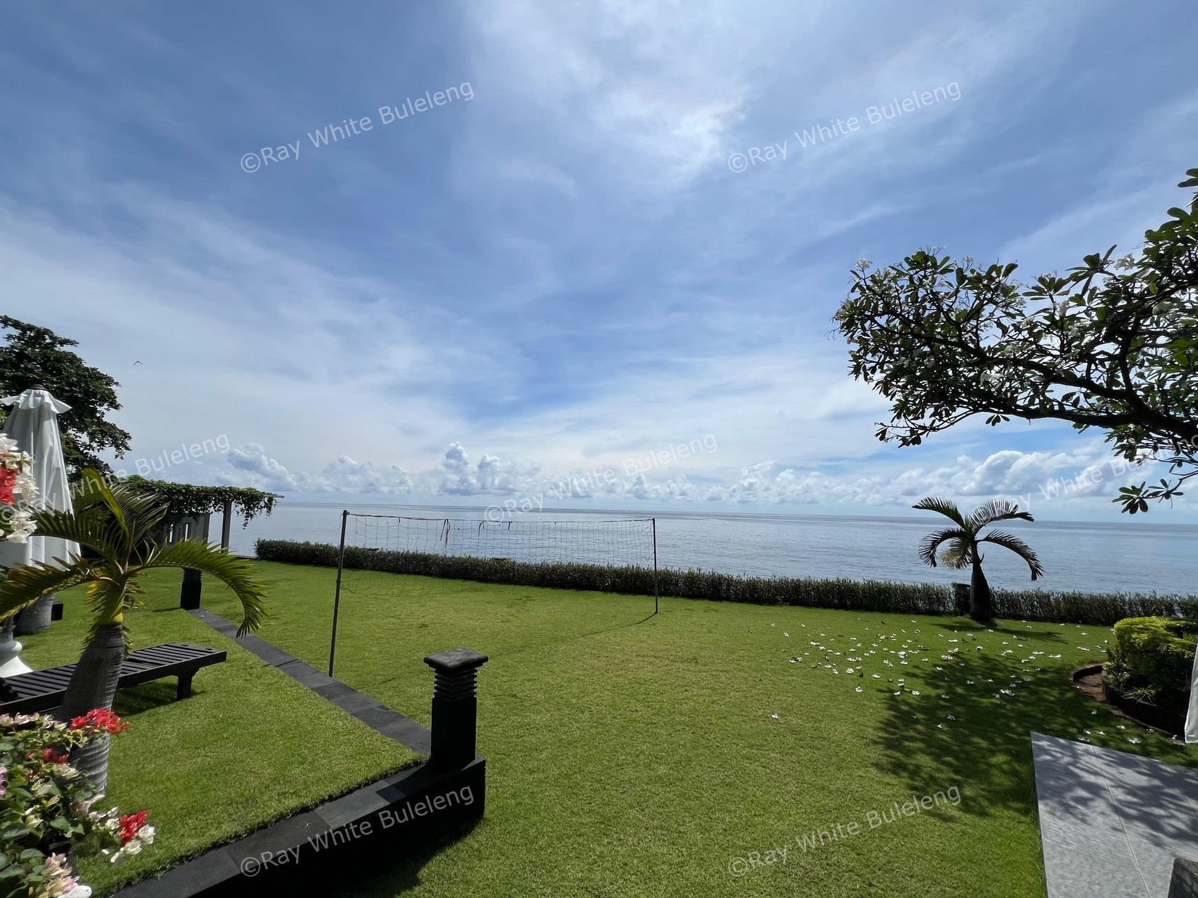 Elegant Beachfront Villa with Ocean View Terrace & Expansive Grounds