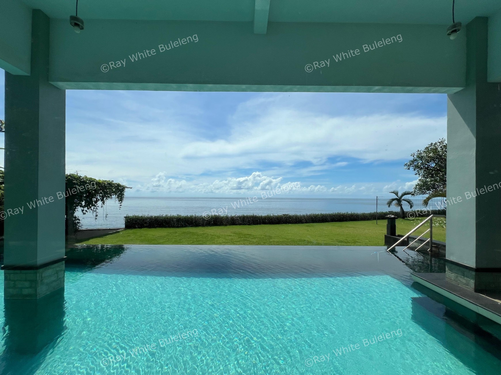 Elegant Beachfront Villa with Ocean View Terrace & Expansive Grounds
