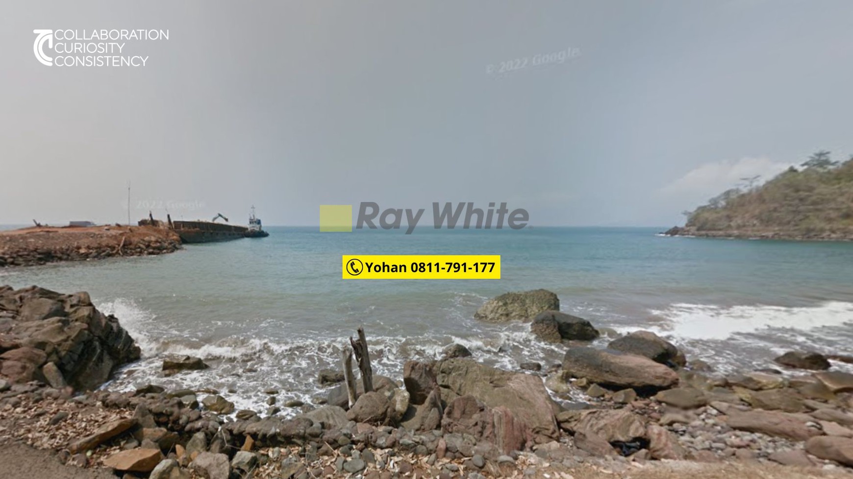 Dijual tanah tambang batu pinggir pantai kalianda 300 ribu/meter
