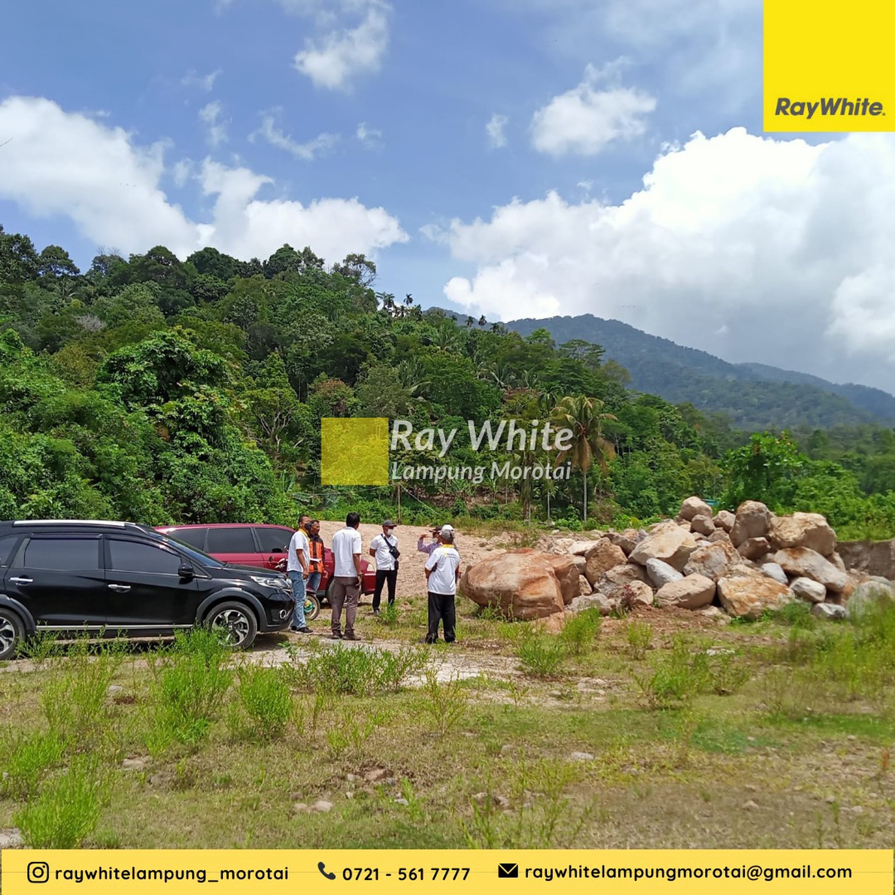 Dijual tanah tambang batu pinggir pantai kalianda 300 ribu/meter