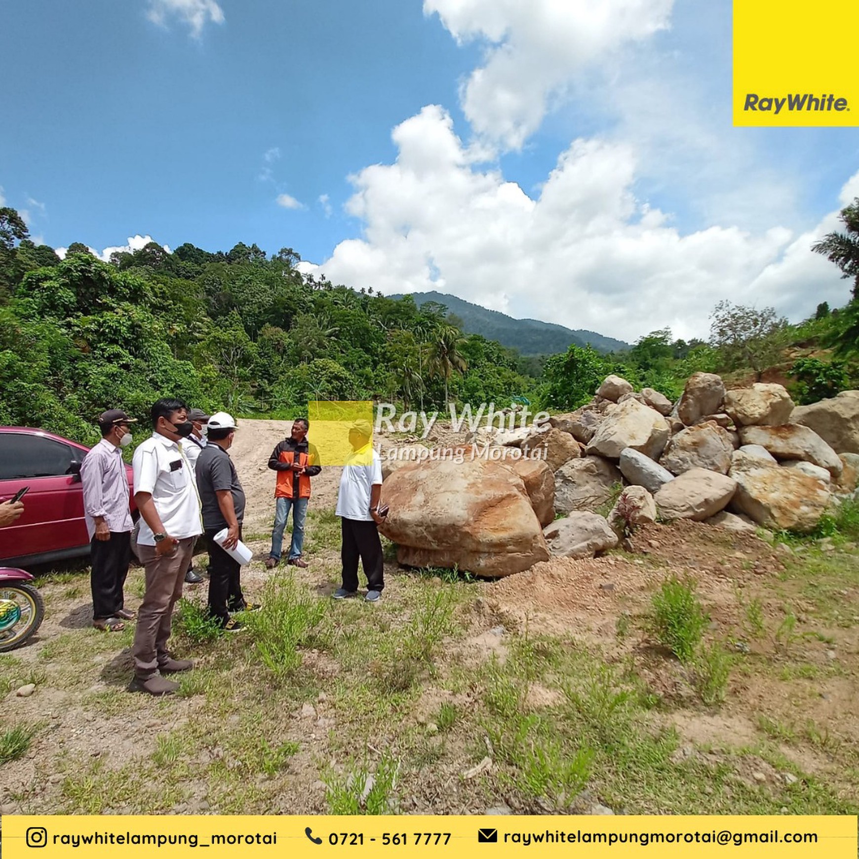 Dijual tanah tambang batu pinggir pantai kalianda 300 ribu/meter