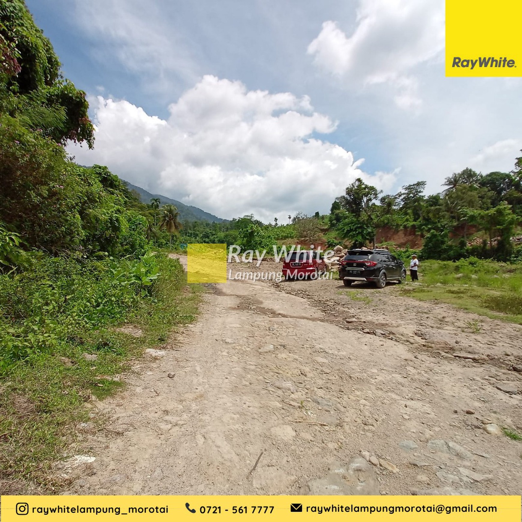 Dijual tanah tambang batu pinggir pantai kalianda 300 ribu/meter