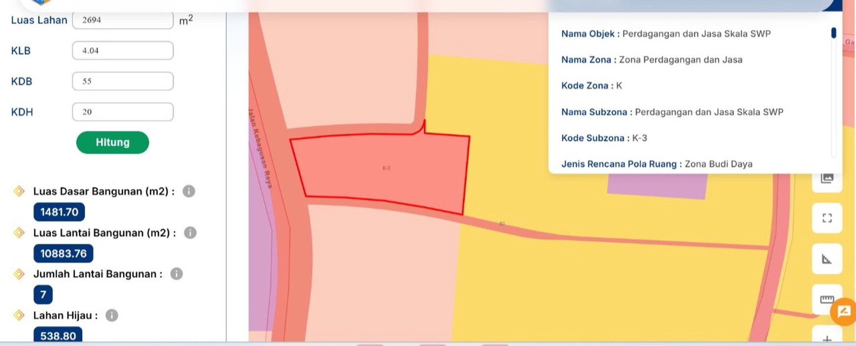 Tanah Komersial K3 di Area Bisnis Dekat Toll JORR TB Simatupang, Ragunan