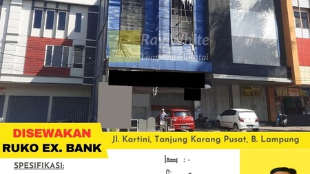 Disewakan Ruko eks Bank Siap Pakai