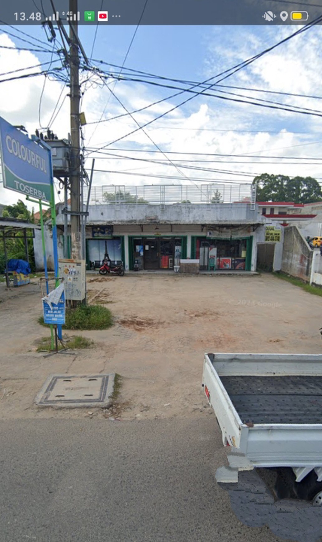 Tanah bonus banguan kios 3 pintu di Jln. Urip Sumoharjo Wayhalim Bandarlampung