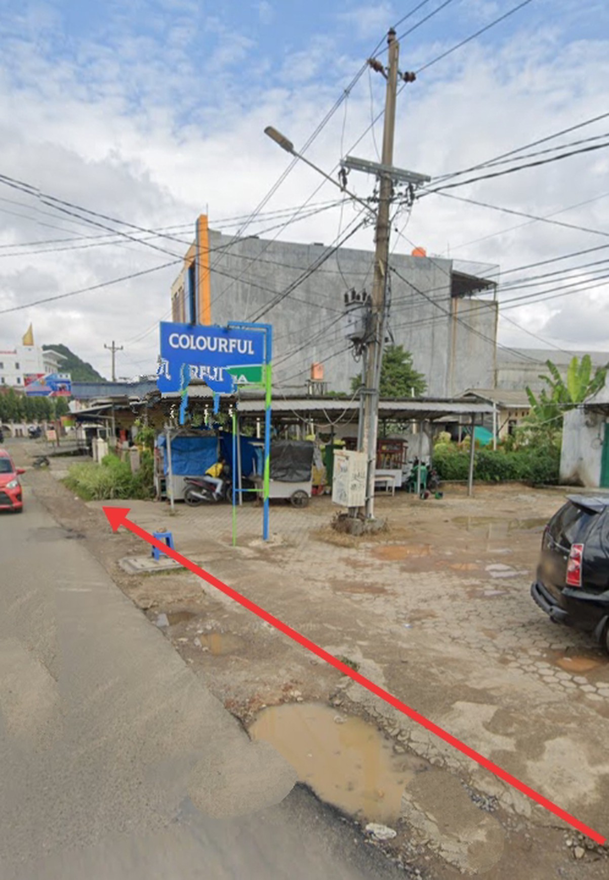 Tanah bonus banguan kios 3 pintu di Jln. Urip Sumoharjo Wayhalim Bandarlampung