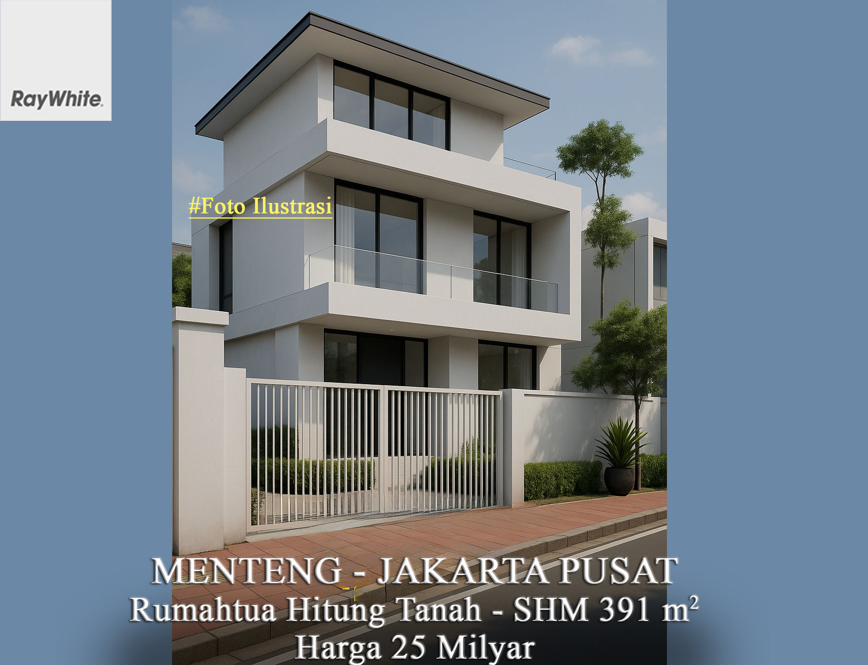 FOR SALE Rumah Komersial Hitung Tanah Area Bagus Dekat MH Thamrin Menteng Jakarta Pusat #Ev