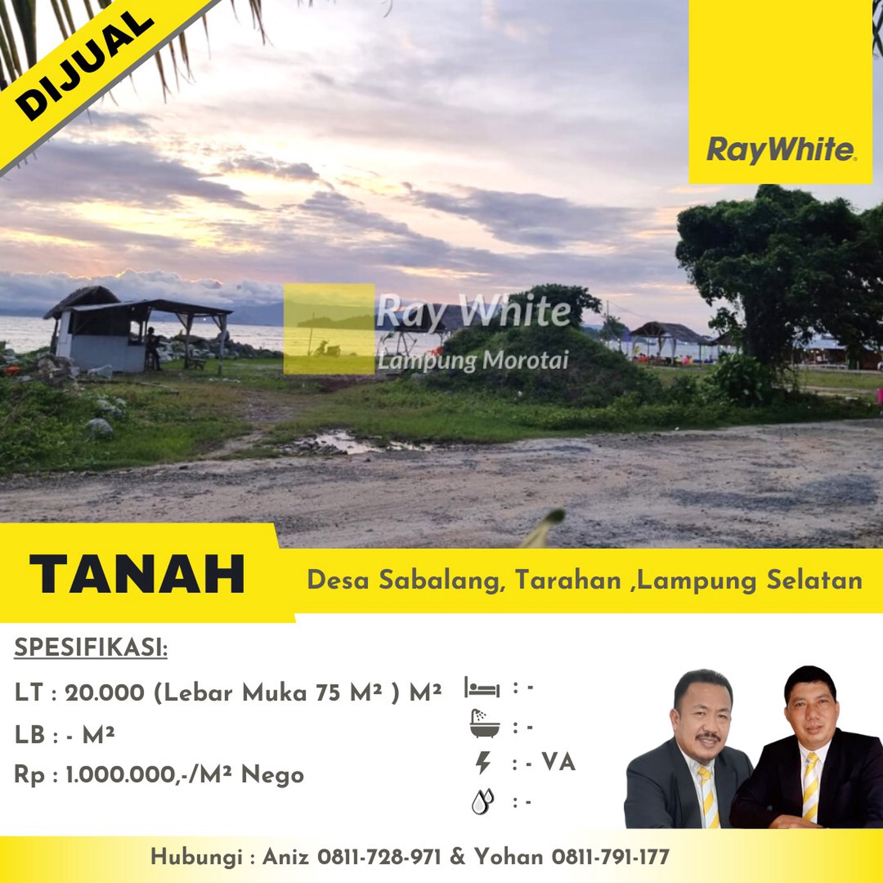 dijual tanah desa sabalang tarahan lampung selatan