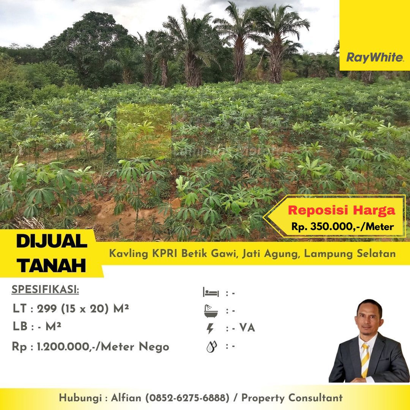 dijual tanah murah jati agung lampung selatan
