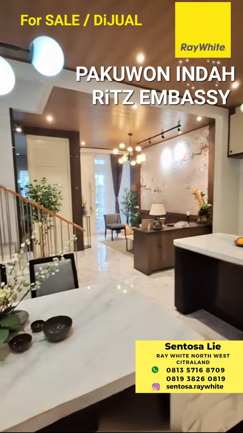 Dijual Rumah Pakuwon Indah Ritz Embassy Full Furnished Modern Mewah Dekat Citraland, Graha Family, Pakuwon Mall