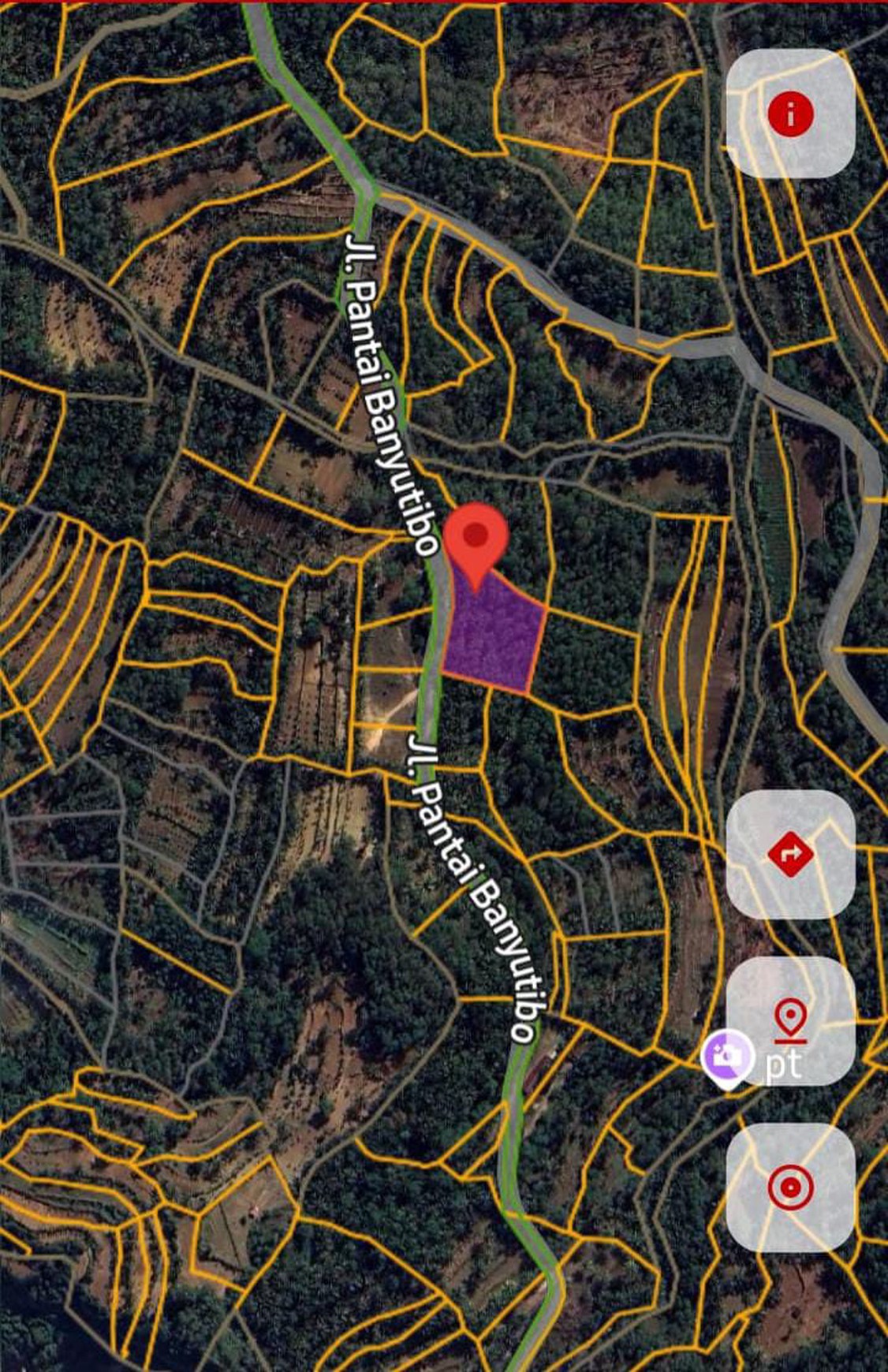 Tanah Luas 2580 Meter Persegi Lokasi Startegis Dekat Pantai Banyu Tibo Pacitan 