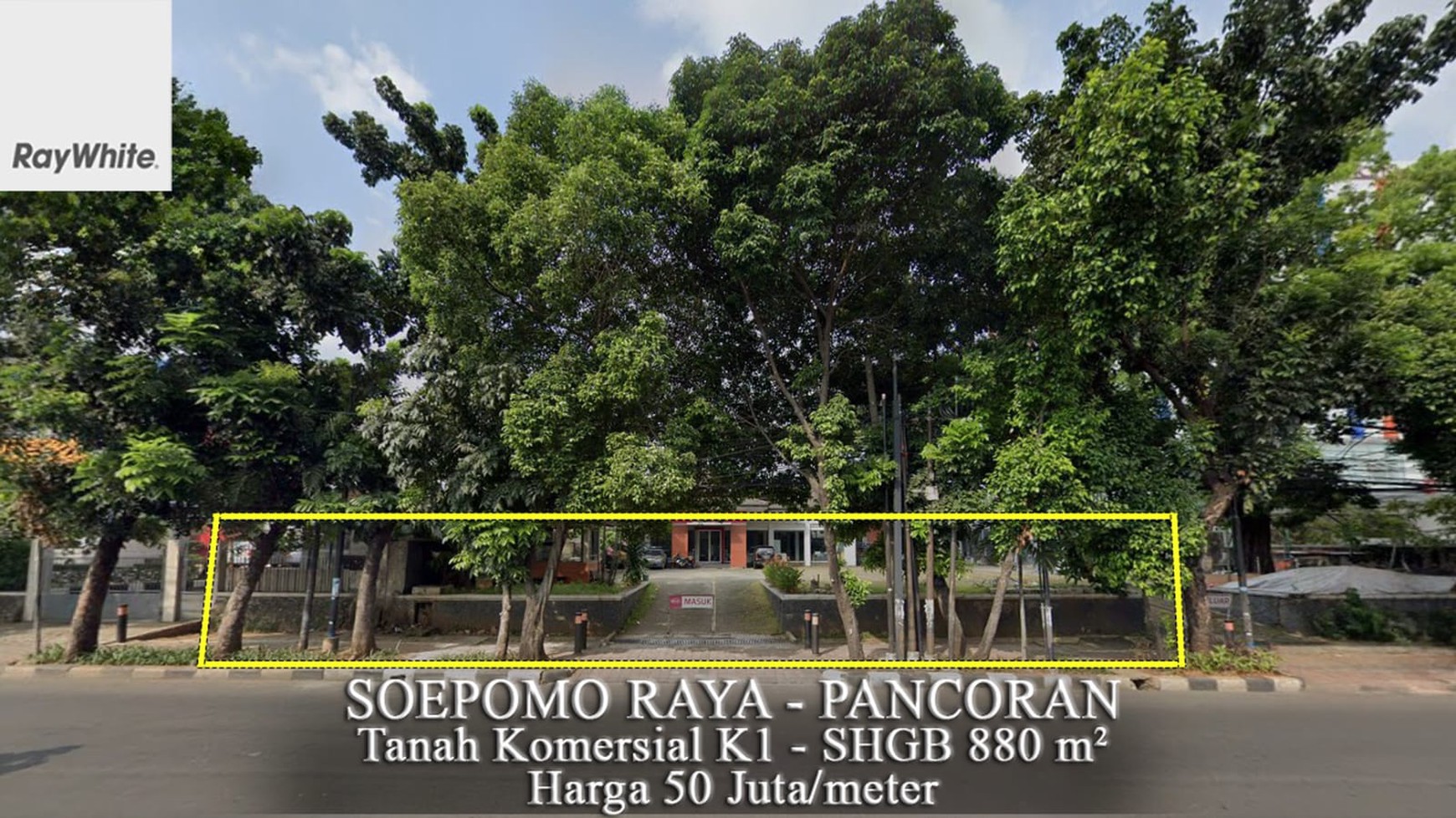 Tanah Komersil K1 - Soepomo Raya , lokasi premium di jantung Tebet, Jakarta Selatan,