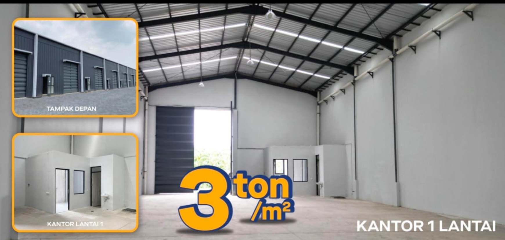Dijual Gudang baru di gedangan hanya 1,9 M an dekat pusat kota sidoarjo dan tol