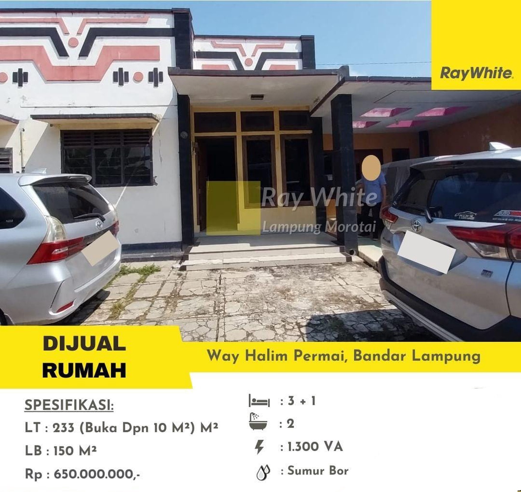 Dijual rumah di way halim