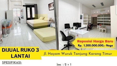 Dijual ruko 3 lantai di hayam wuruk