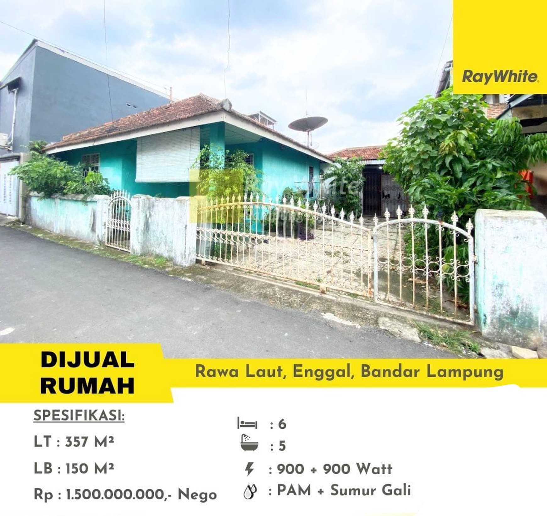 Dijual rumah di rawa laut, Enggal