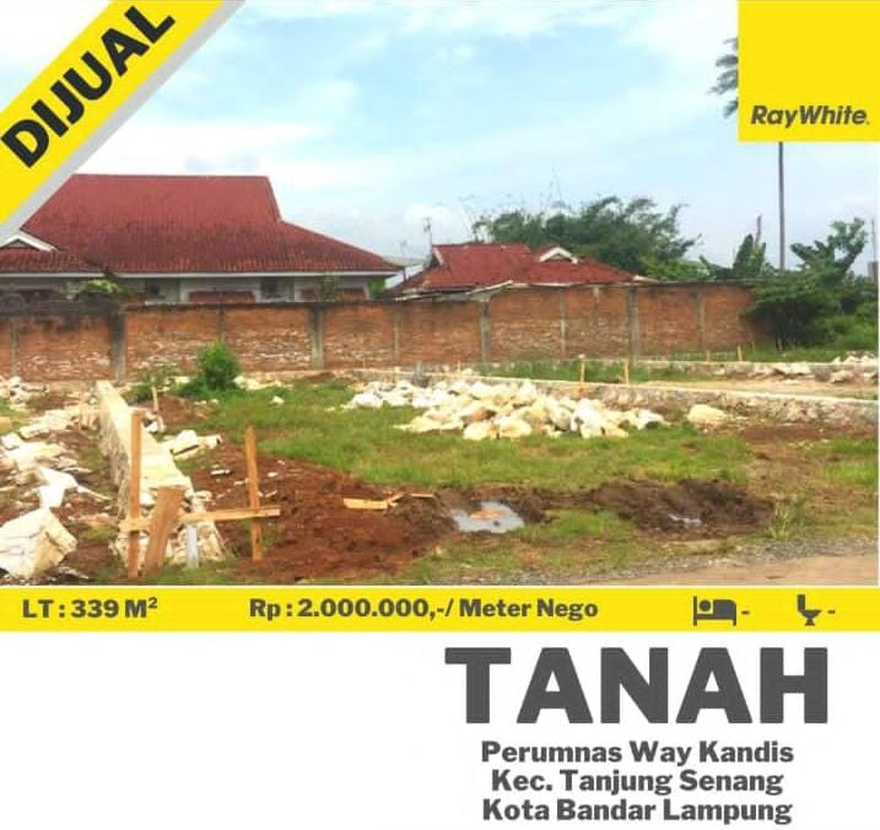 Dijual tanah di Perumnas way kandis