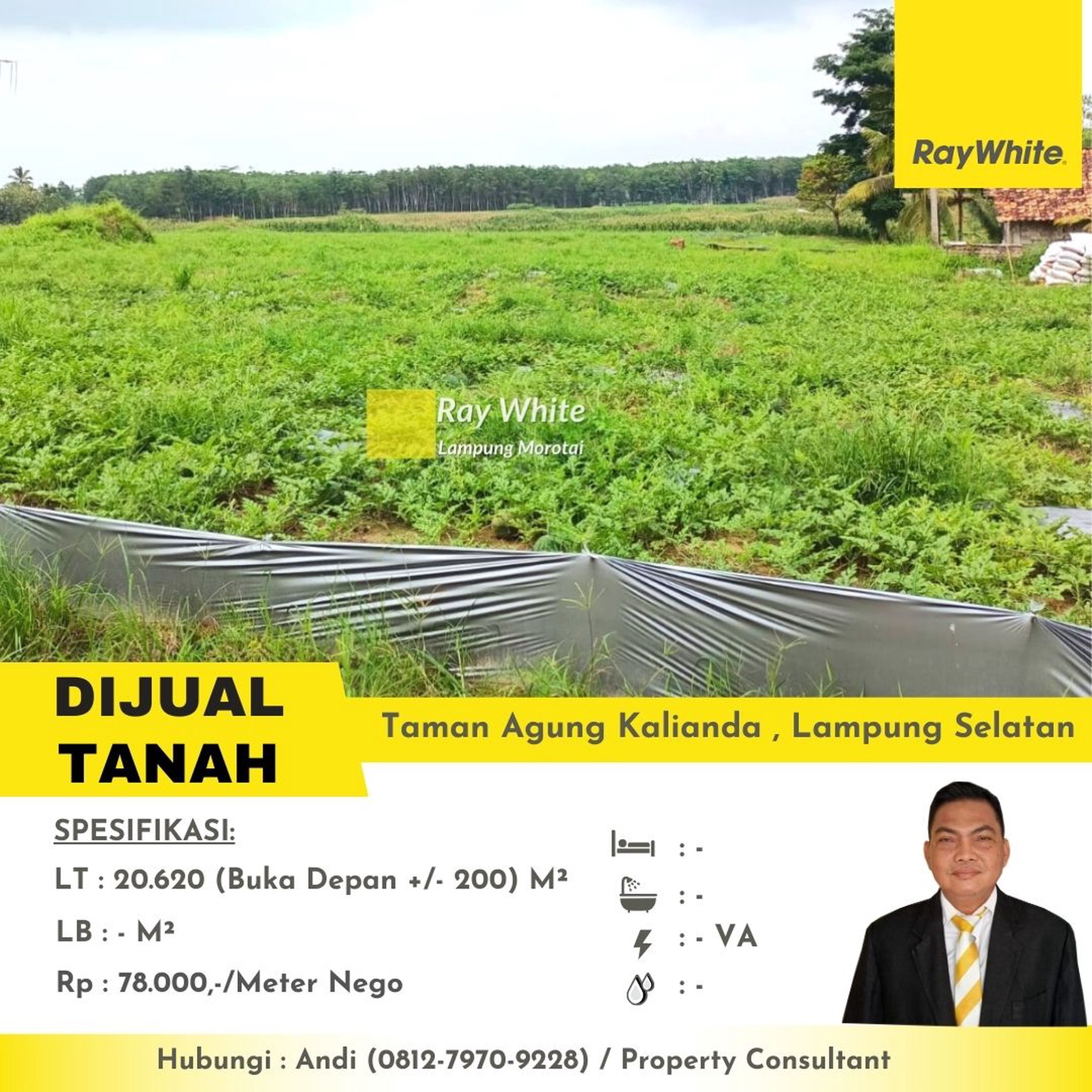 dijual tanah murah taman agung kalianda lampung selatan