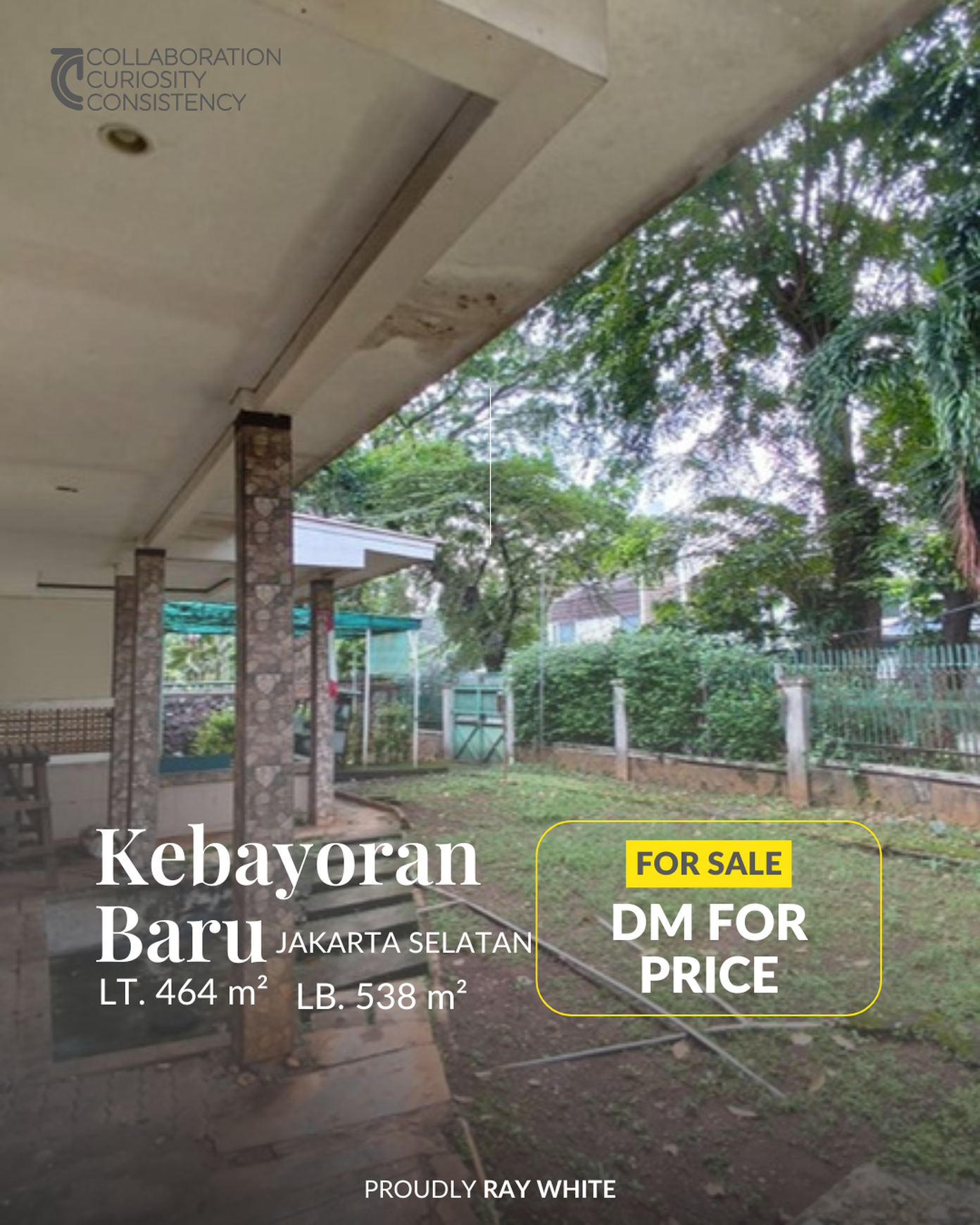 Dijual Rumah Hitung Tanah Posisi Hoek di Kebayoran Baru, Jakarta Selatan