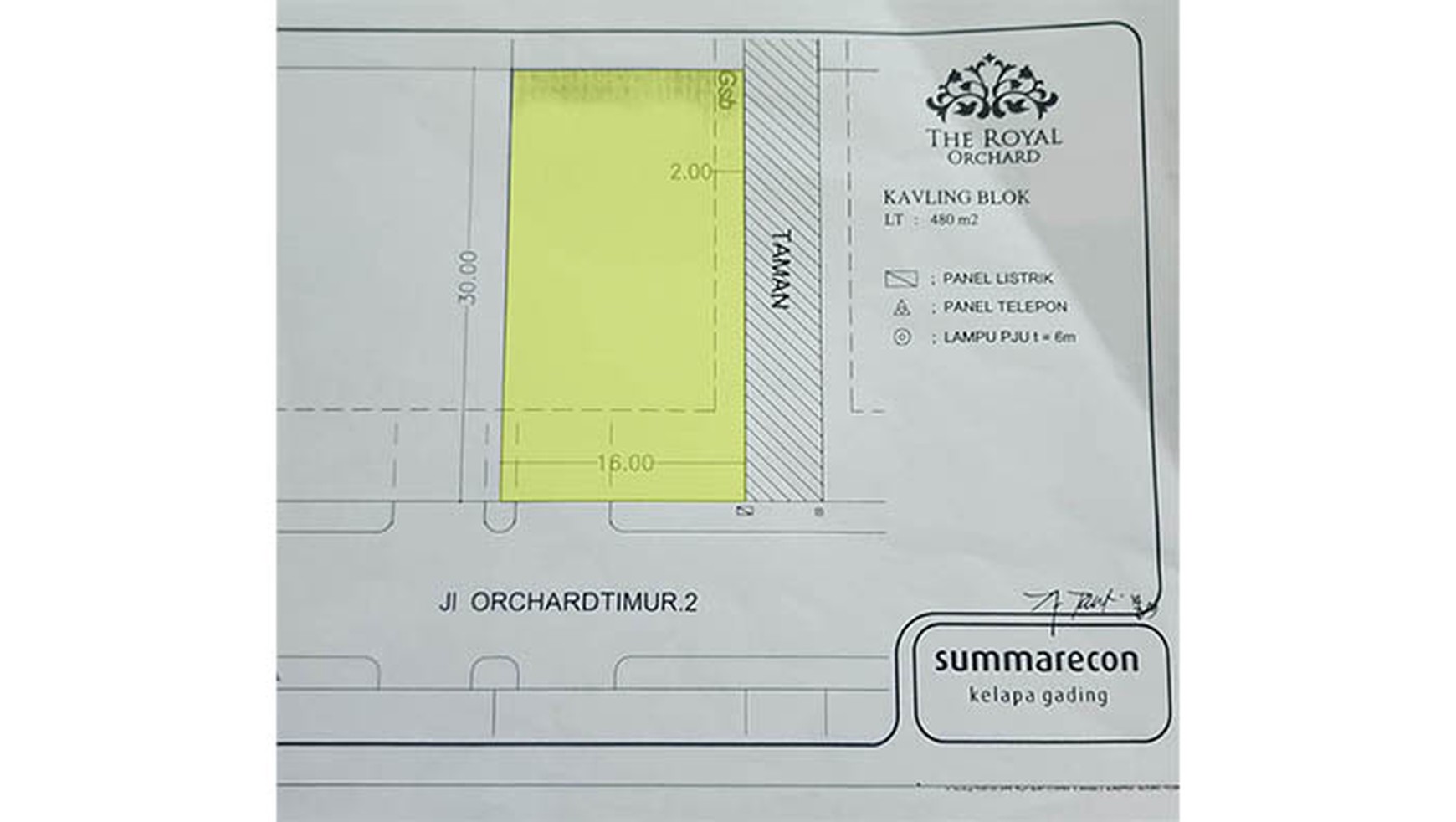Kavling Royal Orchard, Kelapa Gading