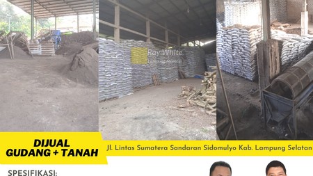 dijual gudang murah sandaran sidomulyo lampung selatan