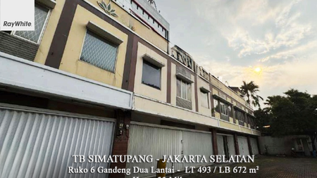 FOR SALE Ruko 6 Gandeng Bangunan dua Lantai TB Simatupang Jagakarsa Jakarta Selatan