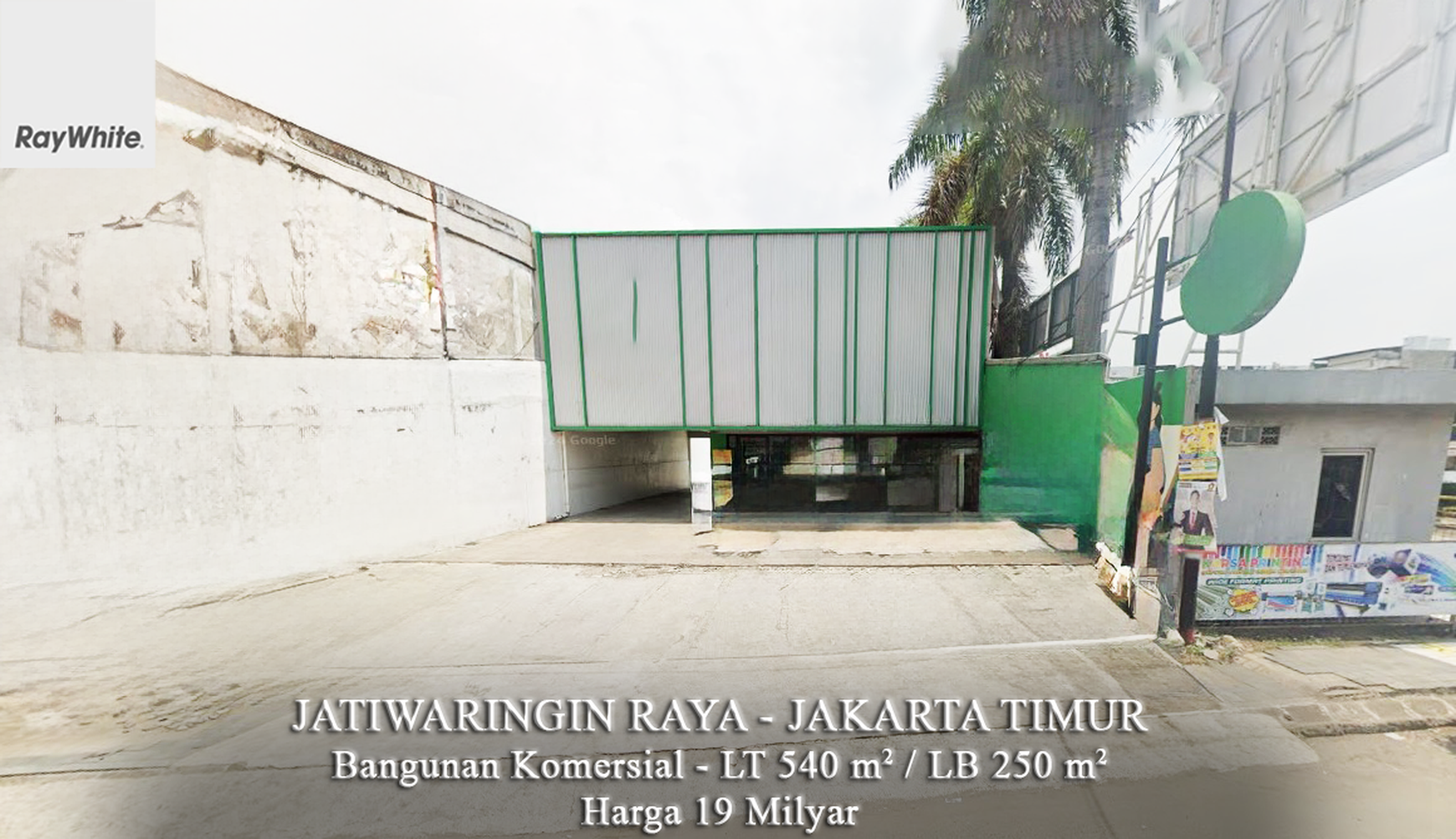 FOR SALE Bangunan Komersial ex Restoran Parkiran Luas Jatiwaringin Raya Kota Bekasi
