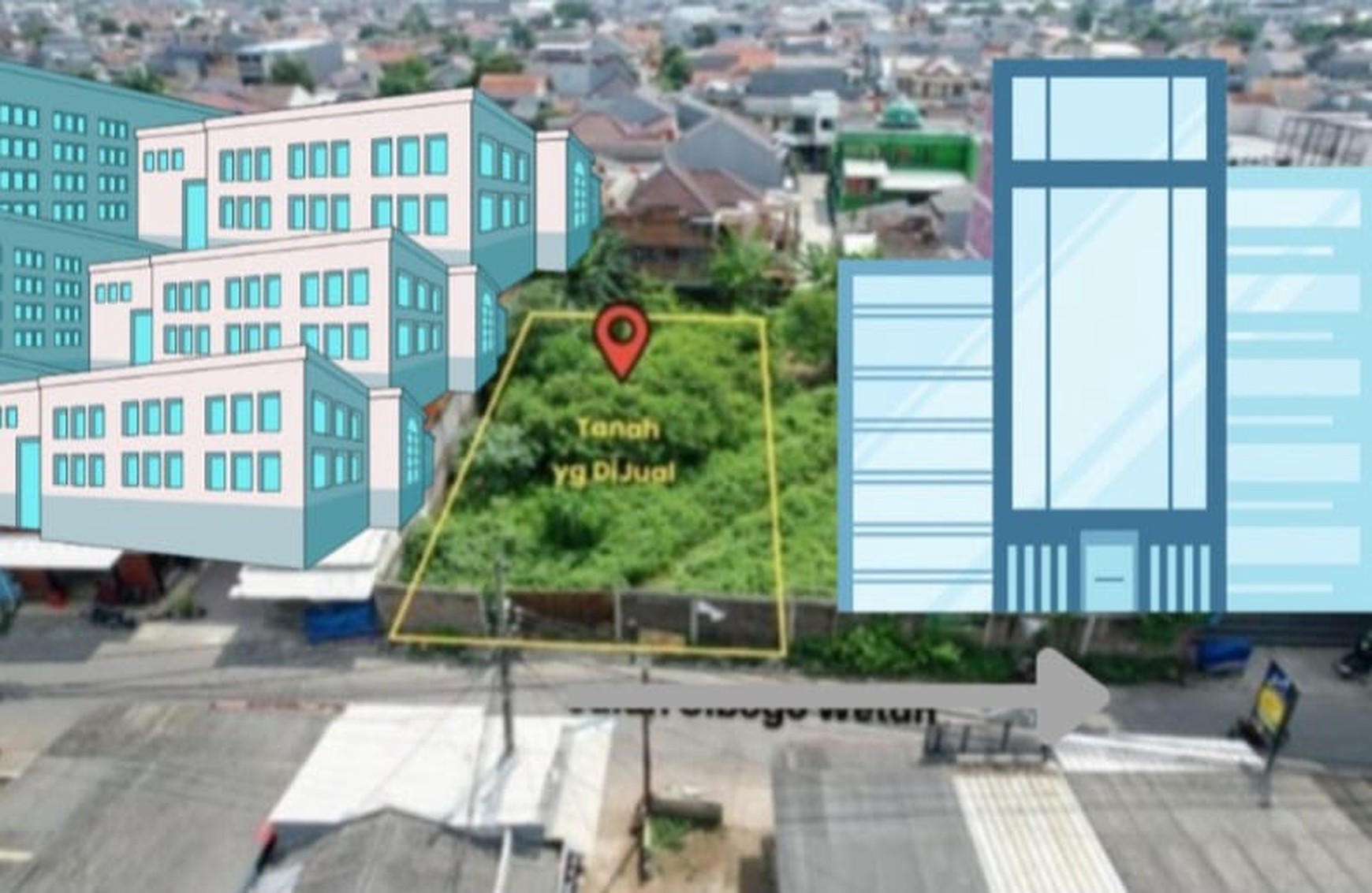 Kavling Komersil strategis di gading serpong, Kelapa Dua, di Tangerang