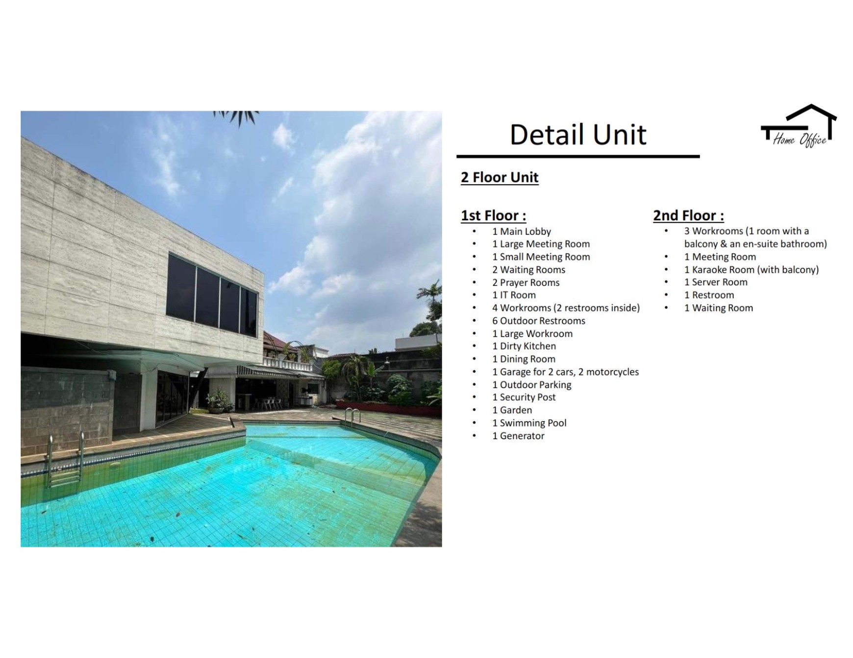 Home Office Land Area 1,458m2 @Duren Tiga Jakarta Selatan